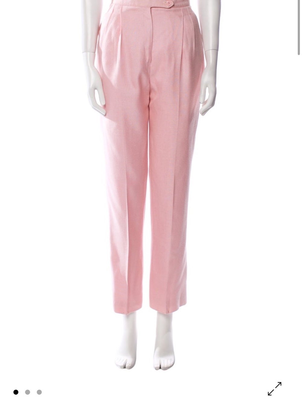 bill blass Pastel Pink Straight-Leg Trousers